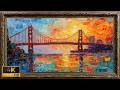 Golden Gate Bridge San Francisco – Silent 4K Impressionist Screensaver Art | 1 Hour Digital TV Art