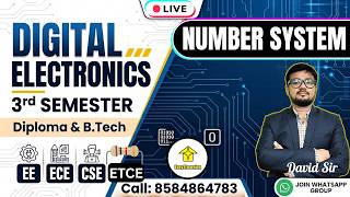 📌Digital Electronics For Diploma & B.Tech 3rd Sem EE,ETCE/ECE,CSE🚀Number System🚀 By David Sir👉Join 👇