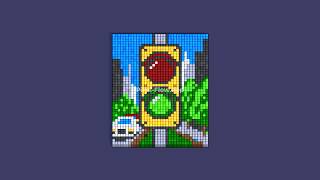Pixel Flow Level 870 (Very Hard) Solution Walkthrough - Traffic Light
