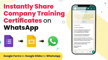 Automatically Create Certificates for your Company Training Program & Send to Trainees on WhatsApp
