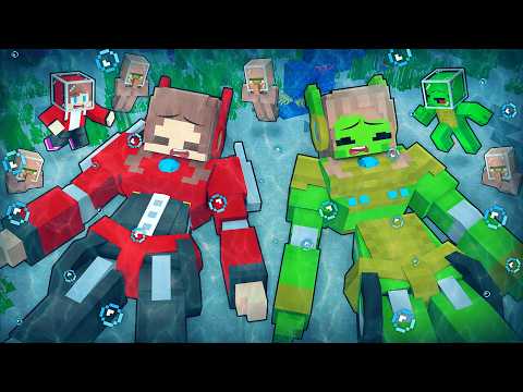 JJ and Mikey Found WIFE TRANSFORMERS UNDERWATER in Minecraft...