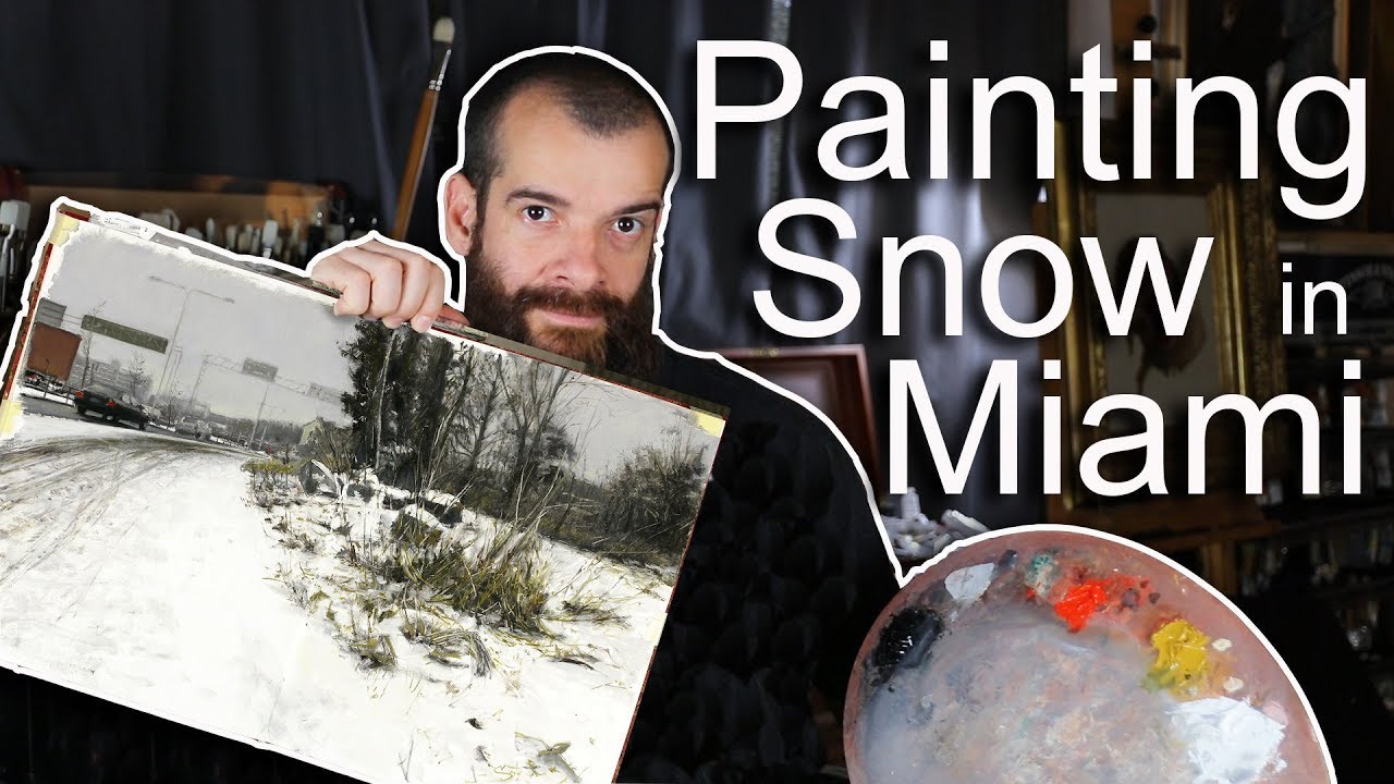 Painting a Winter Landscape with Zorn's Limited Palette. Cesar Santos vlog 074