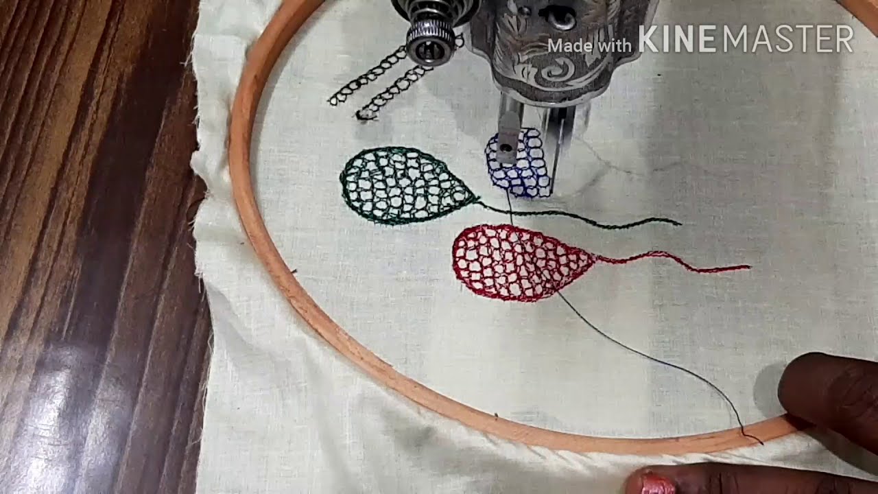 Round Running Stitch done by Normal Sewing Machine Tutorial 8
