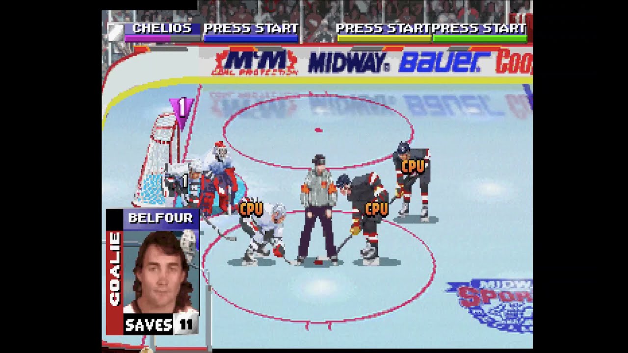 2 on 2 Open Ice Challenge Longplay (PlayStation Version) - Difficulty: Very Hard