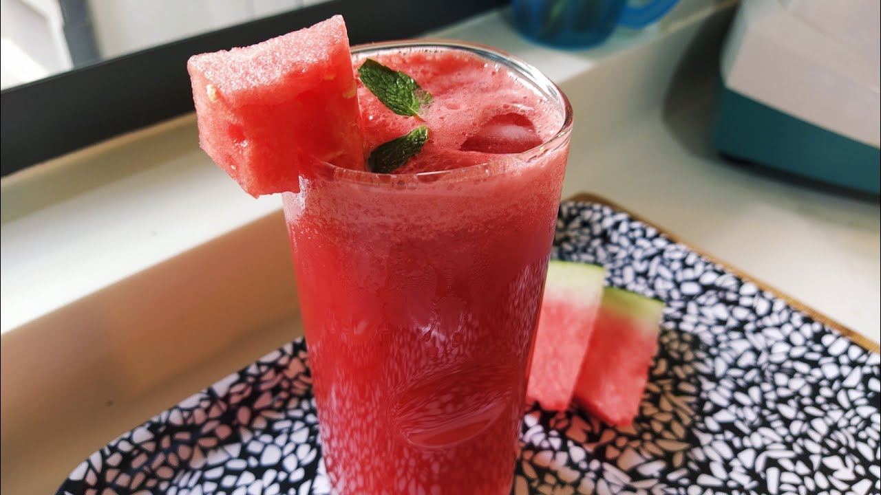 Refreshing Homemade Watermelon Juice|तरबूज जूस|Tarbooz Juice|Tarbooj Sharbat|Watermelon Lemonade