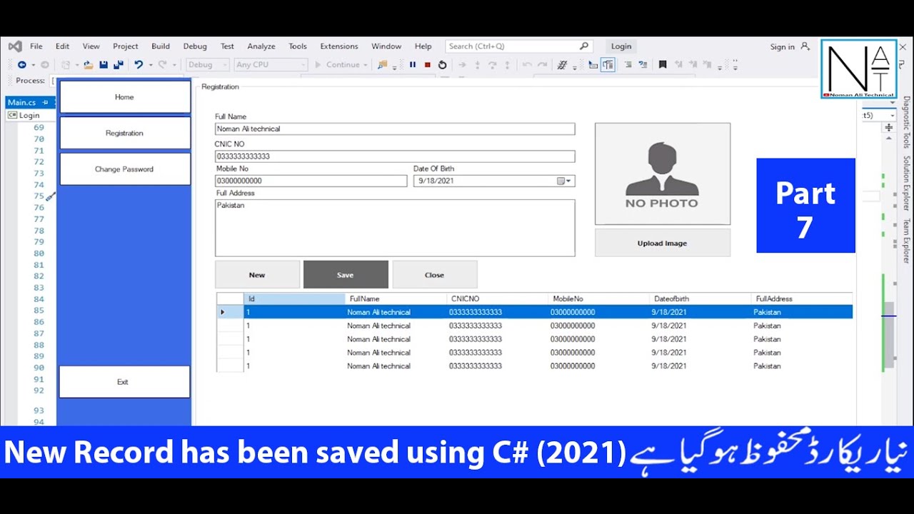 how to save data in c# windows application Part 7 - YouTube