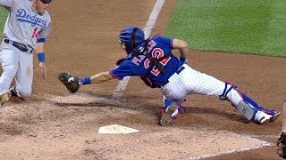 LAD@NYM: Grandy, Flores nab Hernandez at the plate