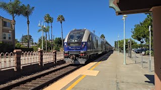 Late Amtrak Pacific Surfliner #770 at Carlsbad Village Station with #2114 SC-44 and #6952 Cab Car