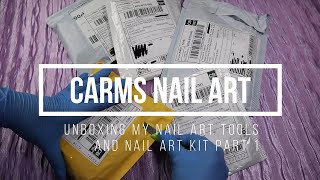 Unboxing My Nail Art Kit And Nail Art Tools Part 1 /Shopee and Lazada Haul | Carms Nail Art