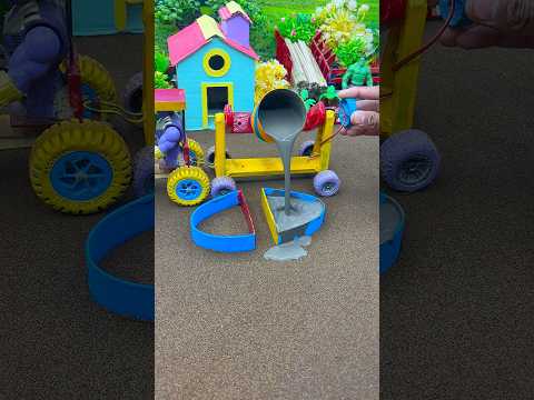 🙄 Real Working Mini Tractor Making Cement Pillar | Amazing DIY Construction Machine 🚜 #shorts
