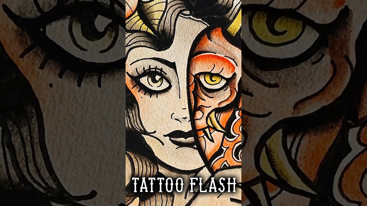 Tattoo Flash "My true face"  