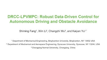 DRCC-LPVMPC: Robust Data-Driven Control for Autonomous Driving and Obstacle Avoidance