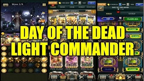 Legendary Game Of Heroes: Day Of The Dead Event Gameplay/Team Testing  (Light Commander)