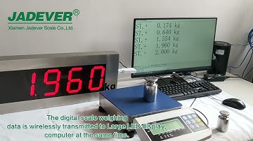 Jadever Scale connect to remote display and PC at the same time