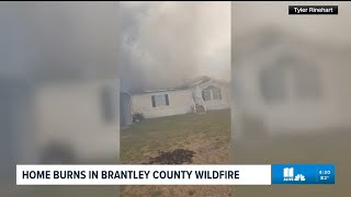 Video shows home burning in South Georgia wildfire