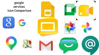 Google services app Icon Comparison