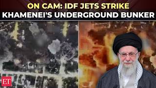 MOMENT 50 IDF fighter jets destroy Ayatollah Khamenei's secret underground bunker in Tehran