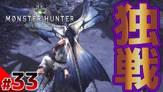 【モンハンワールド 狩猟33日目】これぞ手に汗握るバトル！上位レイギエナ＆オドガロン2体を相手にバトル！！