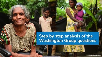 Washington Group sets of Questions - step by step analysis of the Washington Group Questions