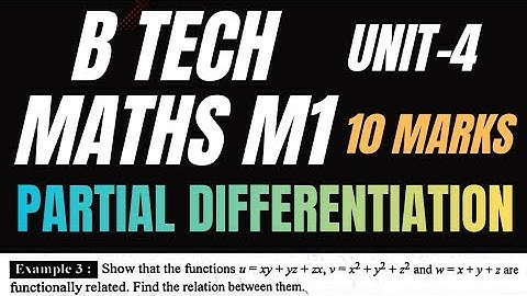 Btech Maths M1||problem on functionally dependent@maths naresh eclass
