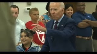 Biden to Young Girl: 'I'll Bet You're As Bright As You Are Good Looking'