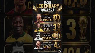 🏆 FIFA's greatest records ever! Ronaldo, Pelé, Puskás & Messi etched infootballhistory.#fifa#soccer
