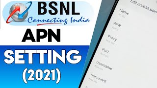 Bsnl Apn Setting 2021 | How To Increase Bsnl Internet speed