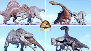 Indominus REX Death Animations by All Dinosaurs in San Marie Bay  Jurassic World Evolution 2  JWE2