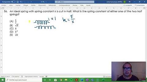 2.1-56 Spring Constant of a Spring Cut in Half
