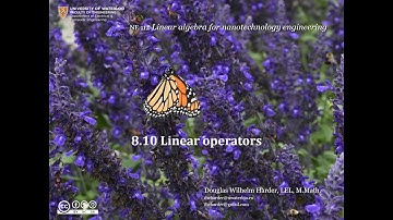8.10 Linear operators