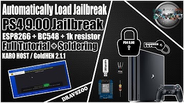 How to Automatically Load Jailbreak on PS4 9.00 | ESP8266+BC548+1k resistor |Full Tutorial+Soldering