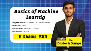 Basics of Machine Learning | MSBTE K-Scheme TY  | ALU FOUNDATION |  316316 | Diploma | Engineering