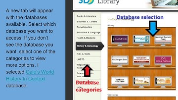 Accessing databases at the San Diego Public Library video version