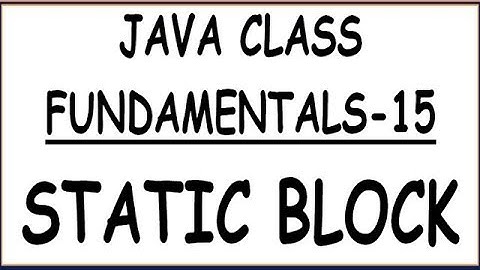 STATIC BLOCK IN JAVA (HINDI)