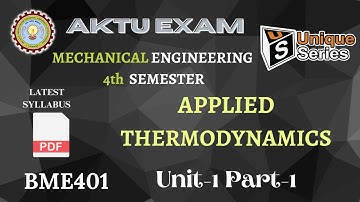 U1 P1 | applied thermodynamics mechanical engineering 4th sem | AKTU exam | #Unique_Series BME401