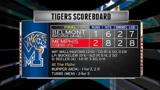 Memphis Baseball Claws Past Belmont, 2-1