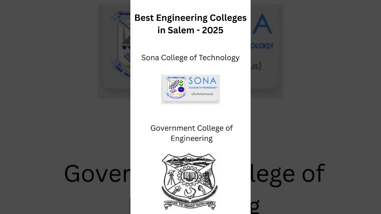 Best Engineering Colleges in Salem   2025