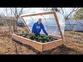 How to Build a HINGED HOOPHOUSE for a Raised Bed Garden