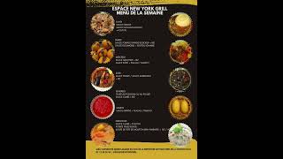 Espace New York Grill  Menu De La Semaine