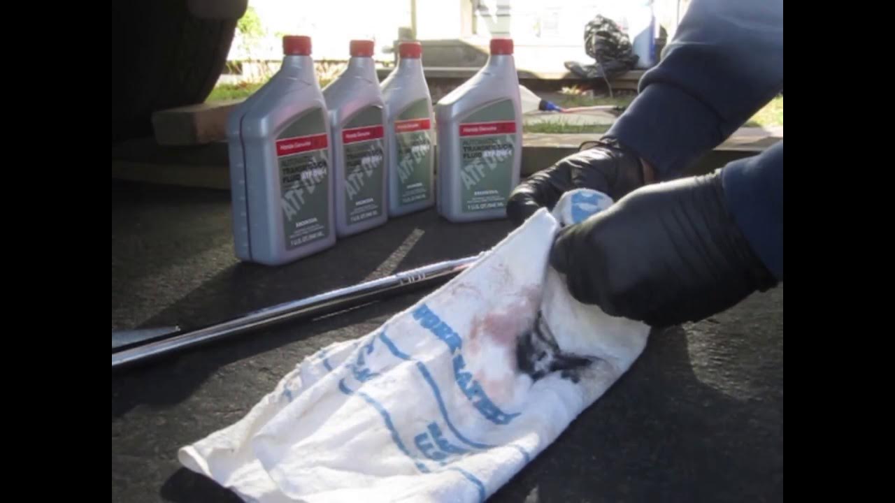 2008 Honda CRV Transmission Fluid Change - YouTube