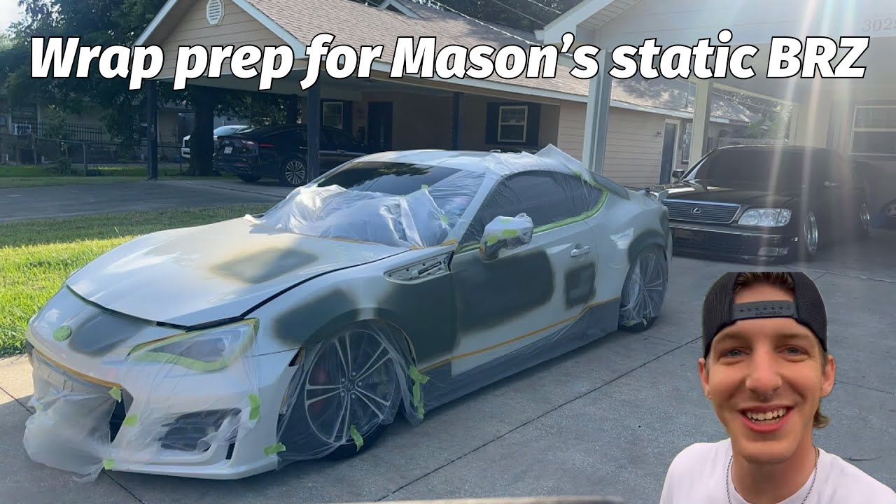 Preparing mason’s static BRZ for wrap! (Part 1)