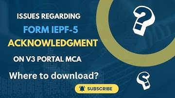 Acknowledgement of IEPF-5 form on V3 portal |How to track Acknowledgement of IEPF-5 On V3 portal