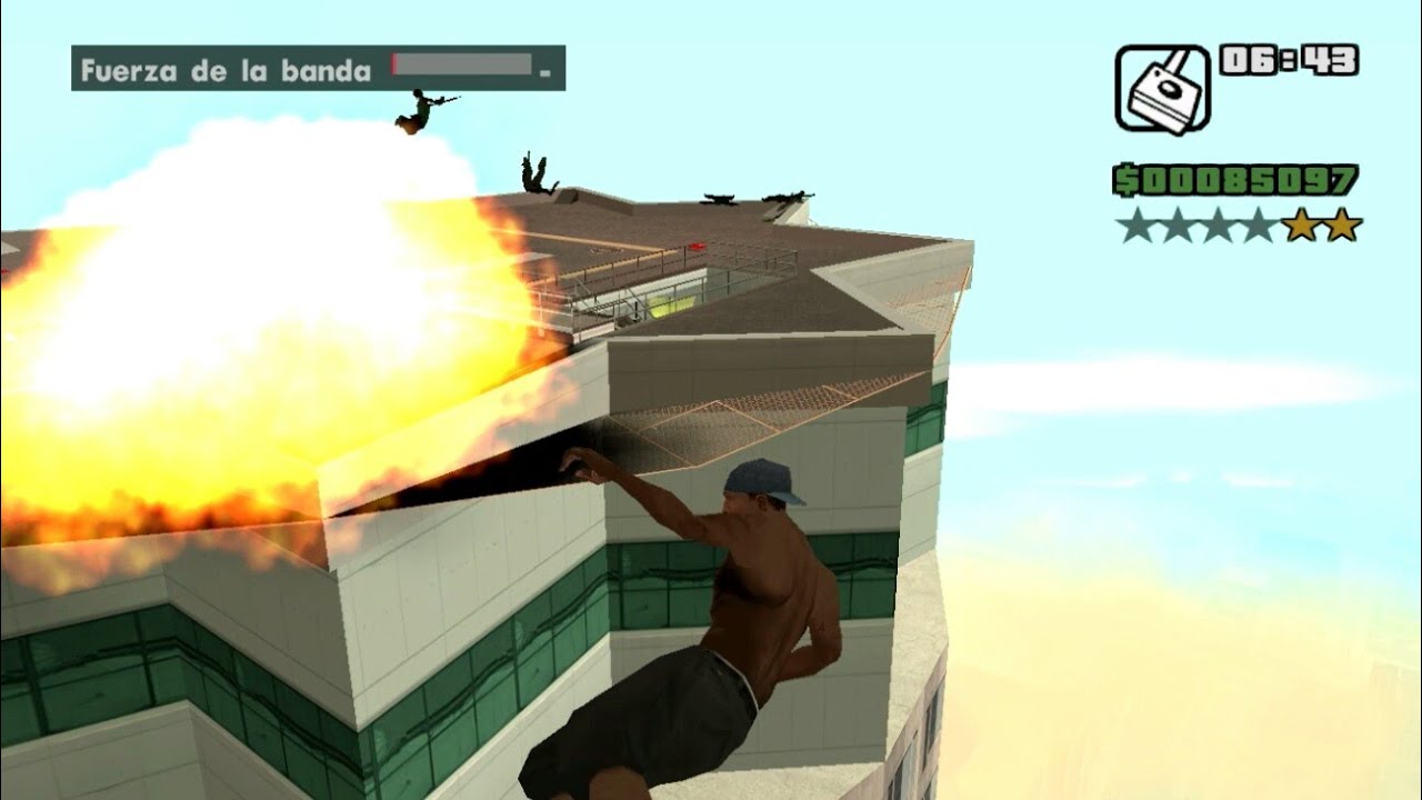 GTA San Andreas Wasted Funny Die!!! In the tower of los Santos!!