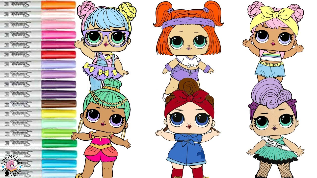 LOL Surprise Doll Coloring Book Compilation Genie Miss Punk Can Do LOL Coloring | SPRiNKLED ...