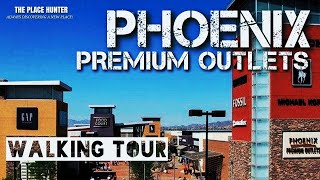 4K - Walking Tour at Phoenix Premium Outlets in Phoenix - Arizona.
