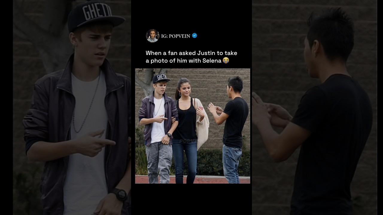 Fan asked Justin Bieber to take a photo of him with Selena Gomez 😭