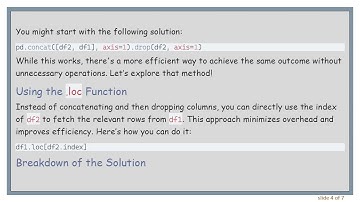 Efficiently Concatenating Two Dataframes in Pandas