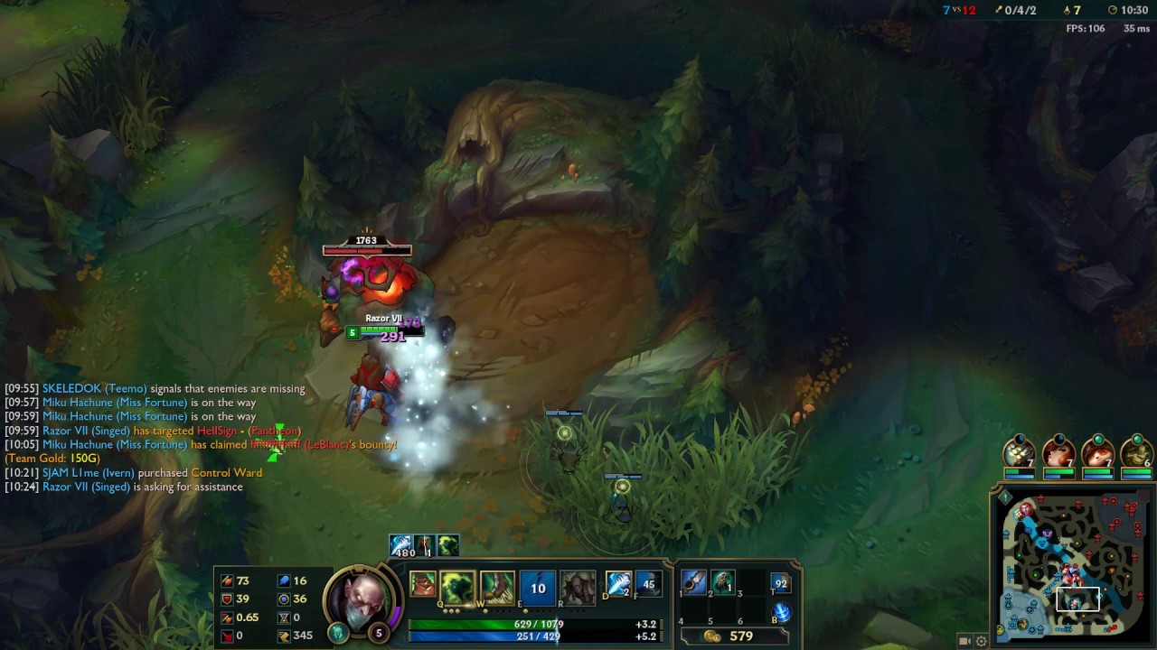 Singed support smite ghost