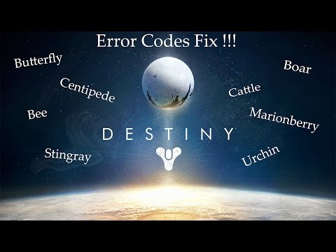Destiny Error Code Fix!!! - Error Code Marionberry, Bee, and Centipede Fix