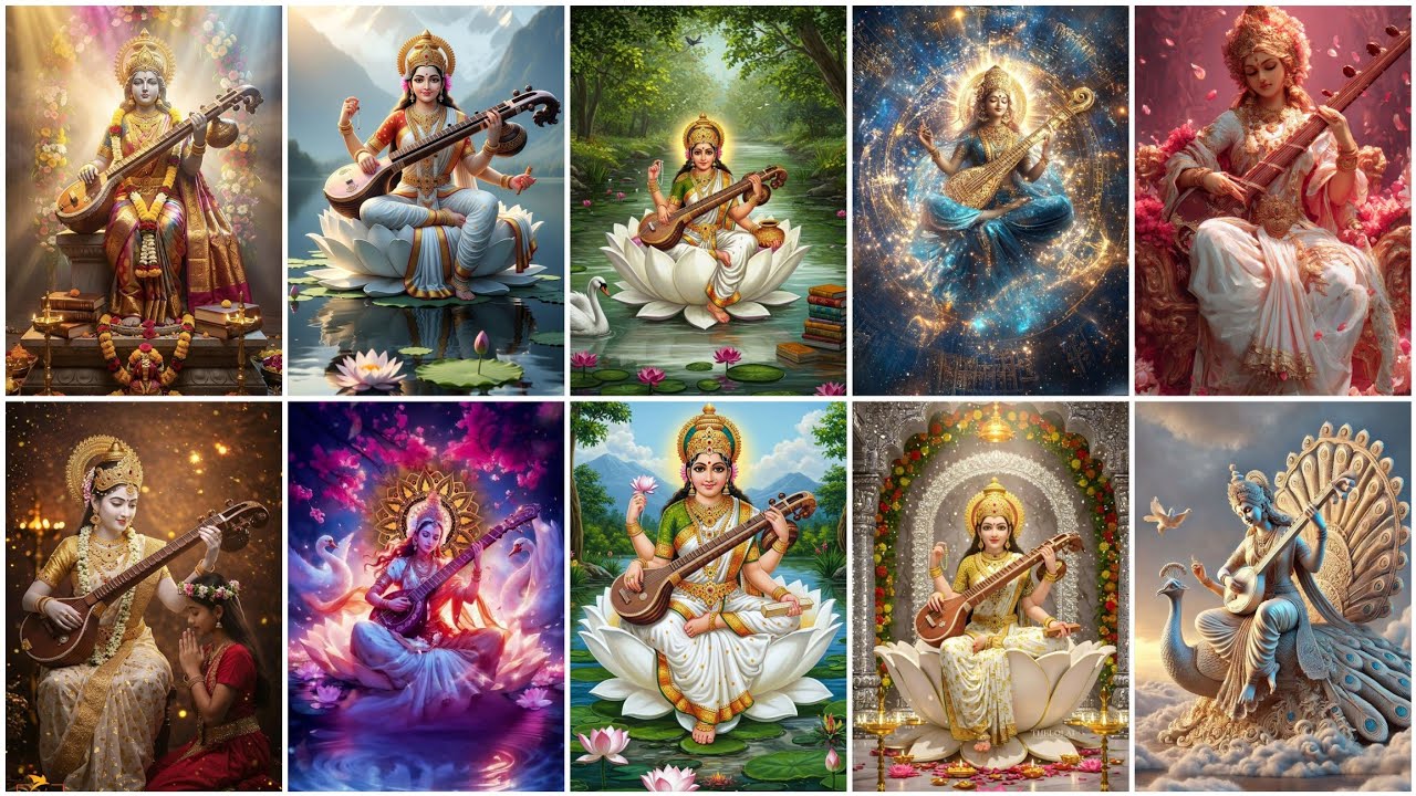 Saraswati maa dp photos & wallpaper || saraswati maa paintings/images| saraswati maa hd dp pics 2026